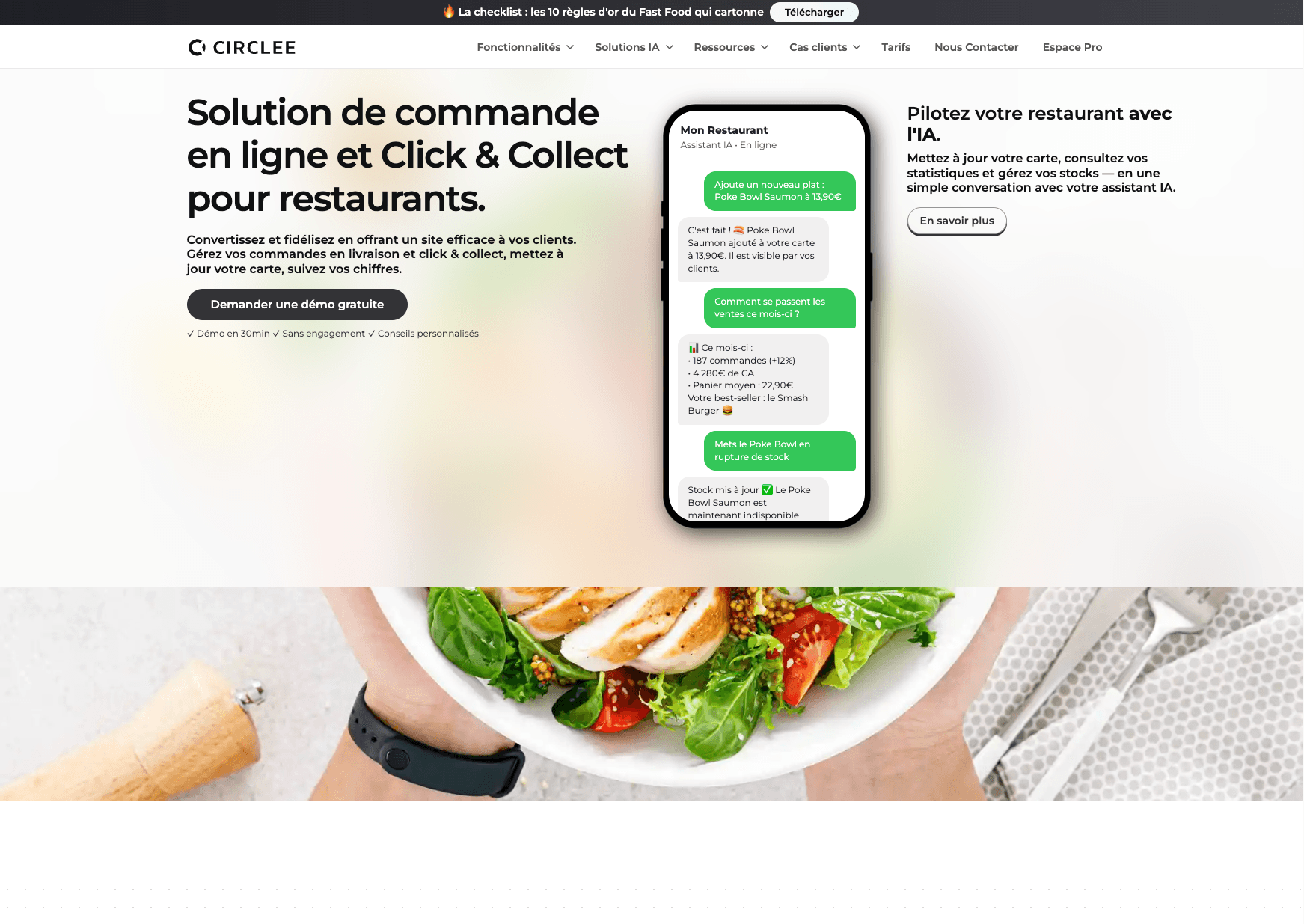 Interface réalisée pour Circlee