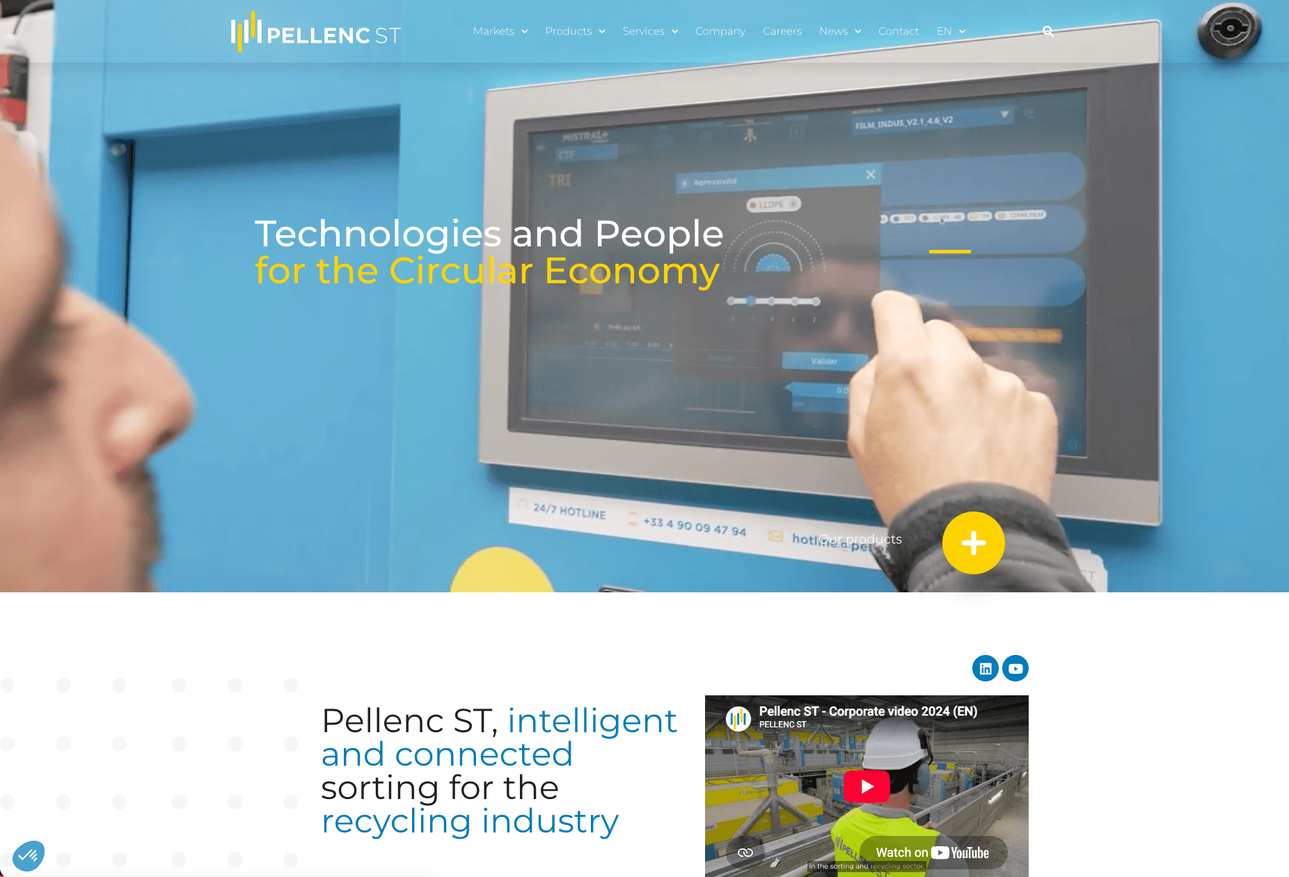 Interface réalisée pour Pellenc ST